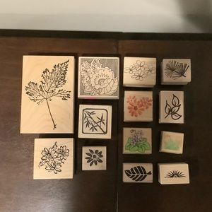 13 Assorted Craft Flora Rubber Stamps 🌸